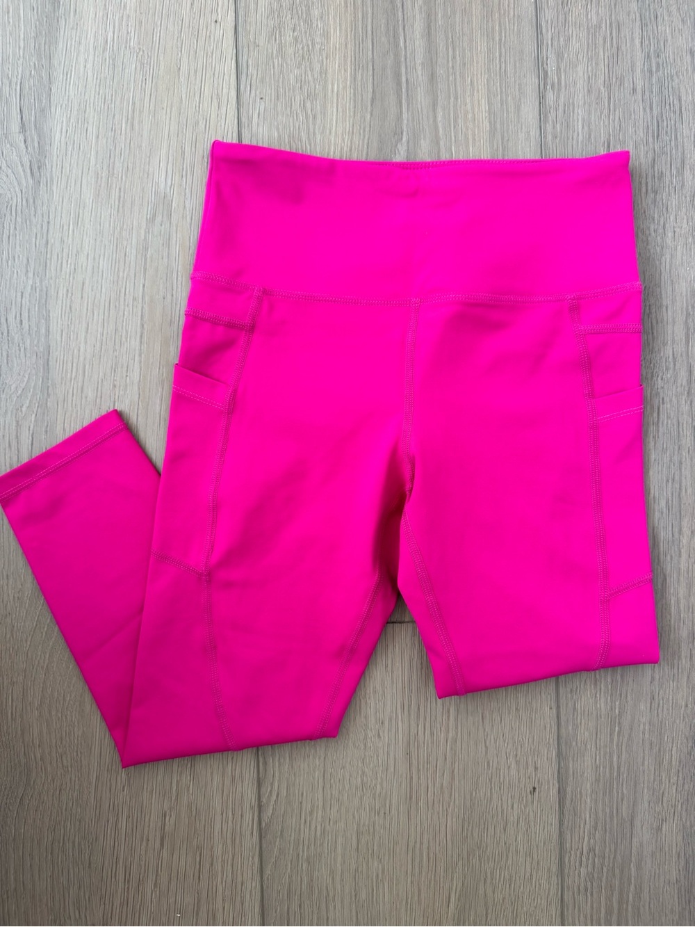 Zyia Active Hot Pink Leggings with Side Pockets Size 4